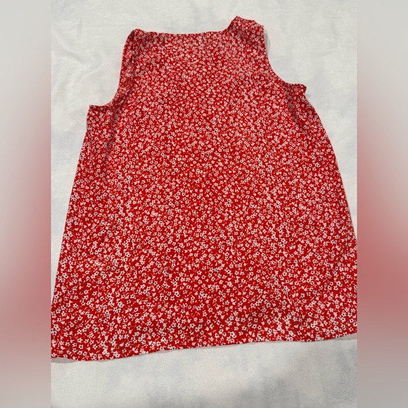 J.Crew Red Floral Cottagecore Sleeveless Flowy Top XXS - Picture 6 of 7